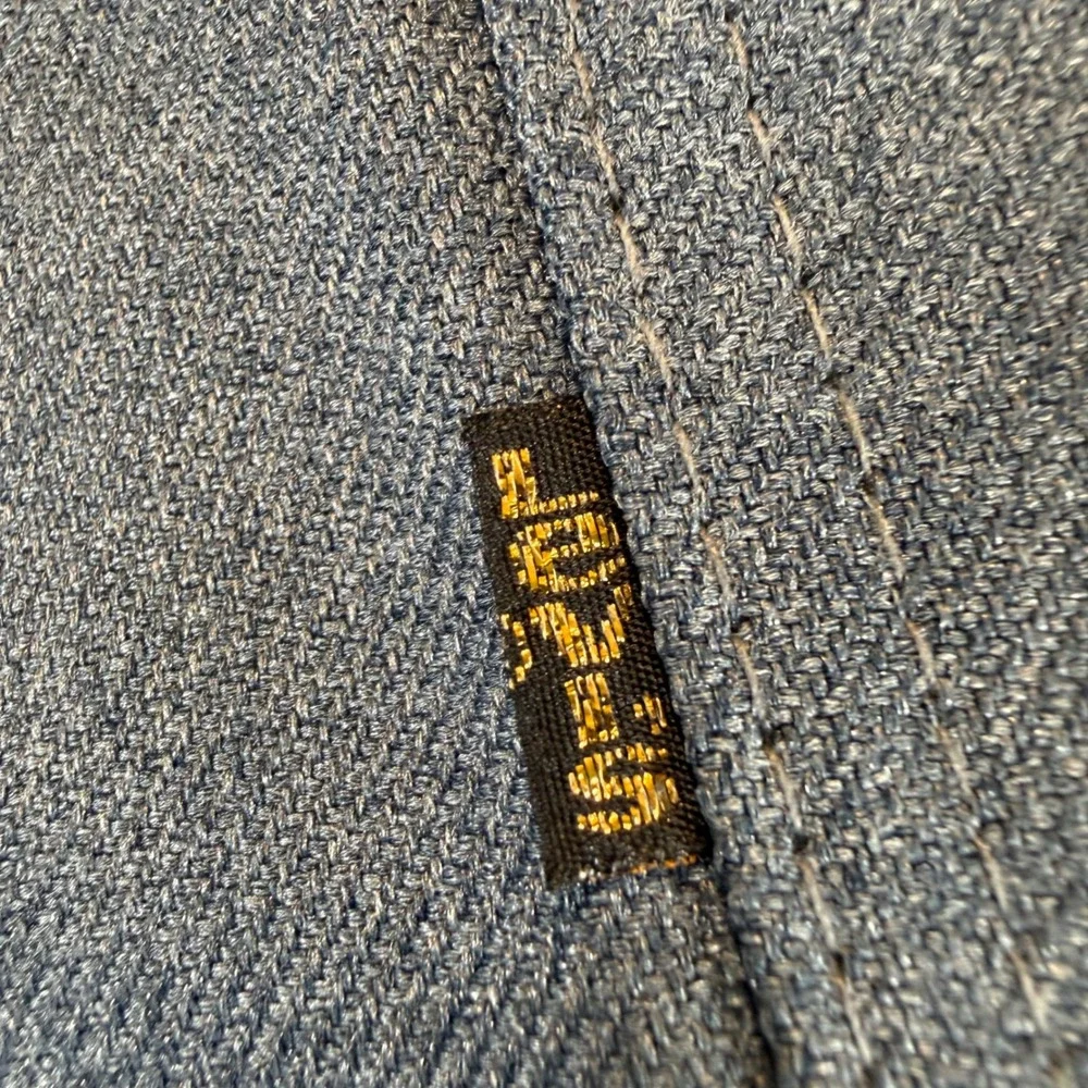 Vintage Levis Action Slacks Mens 38x29 Blue Dacron Polyester Made in USA 80s 90s